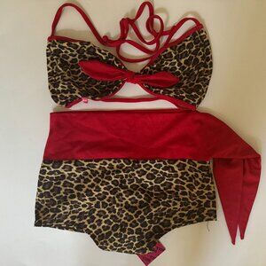 Vintage Leopard Doll Swimwear